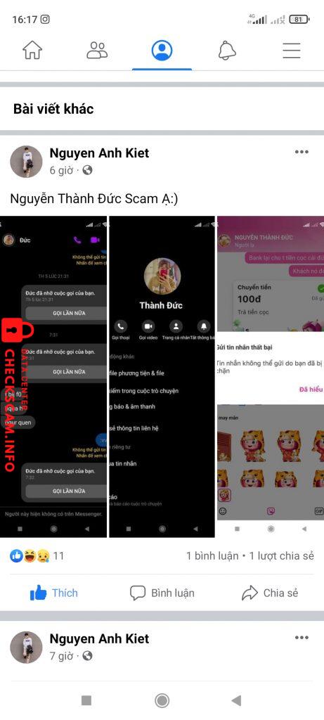 Preuves contre Nguyễn Đức Thành