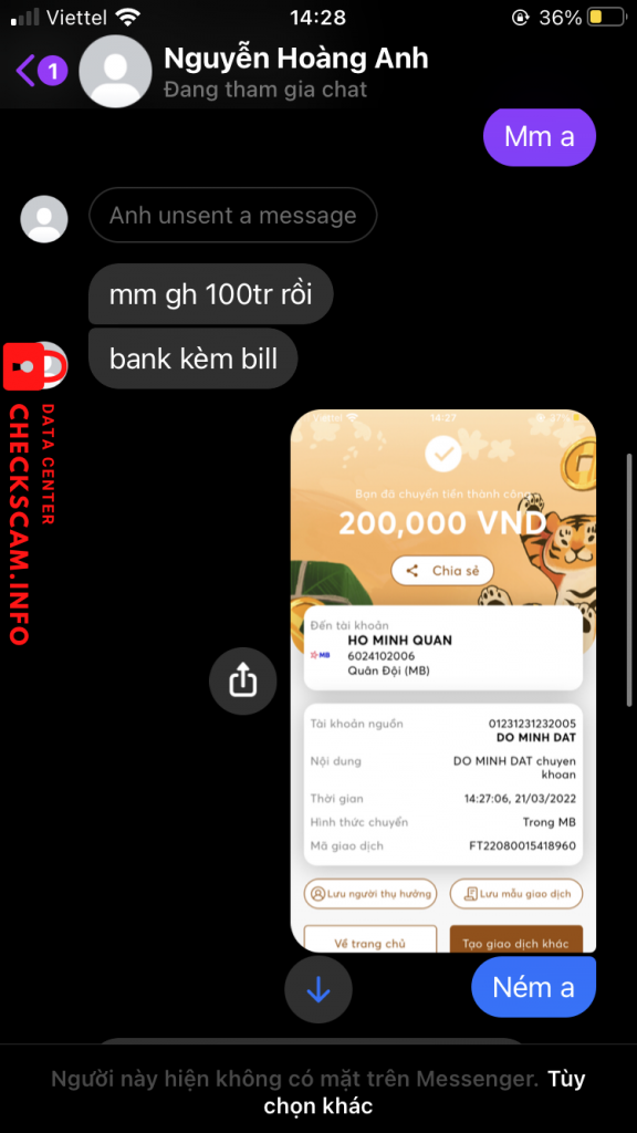 Preuves contre Ho Minh quan