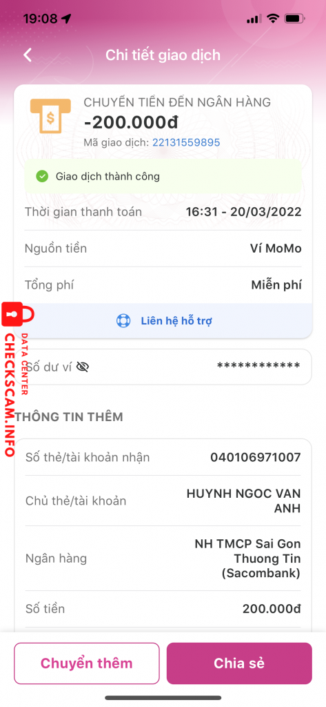 Preuves contre HUYNH NGOC VAN ANH