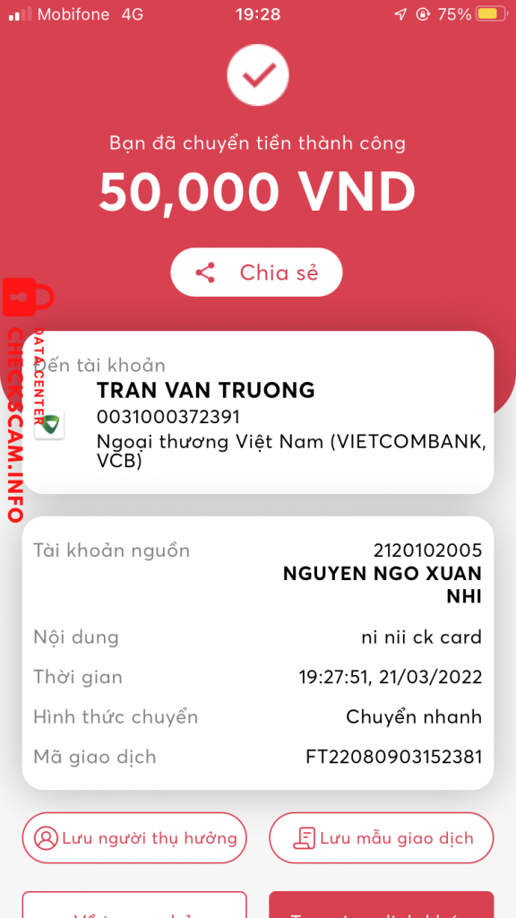 Preuves contre Tran Van Truong