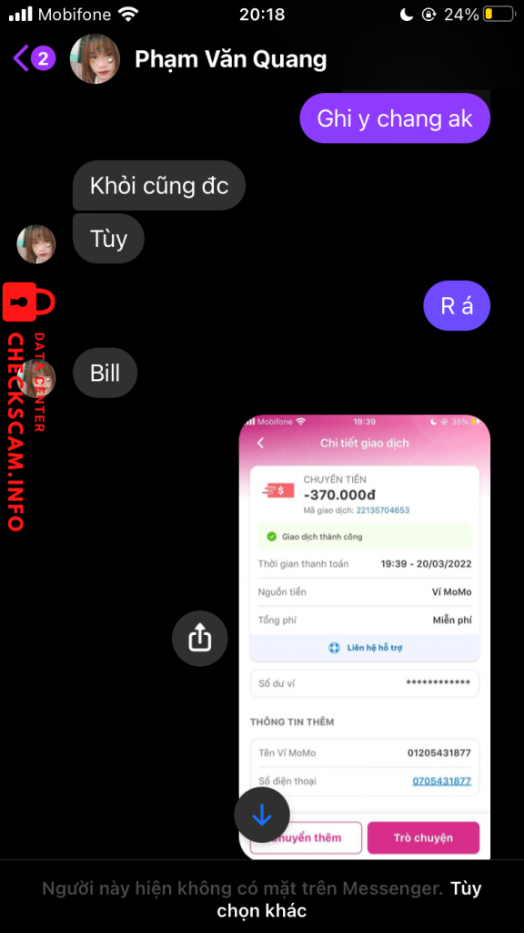 Preuves contre Phạm Văn Quang