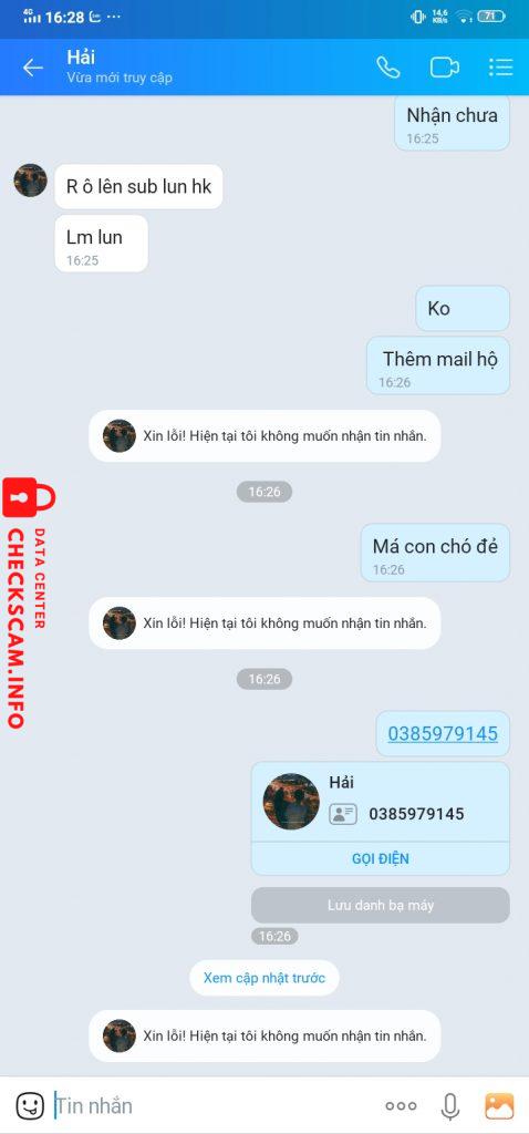 Preuves contre Nguyễn Thanh Hải