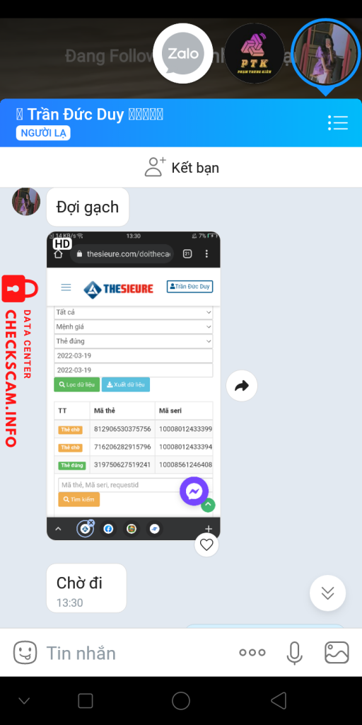 Preuves contre Trần Đức Duy