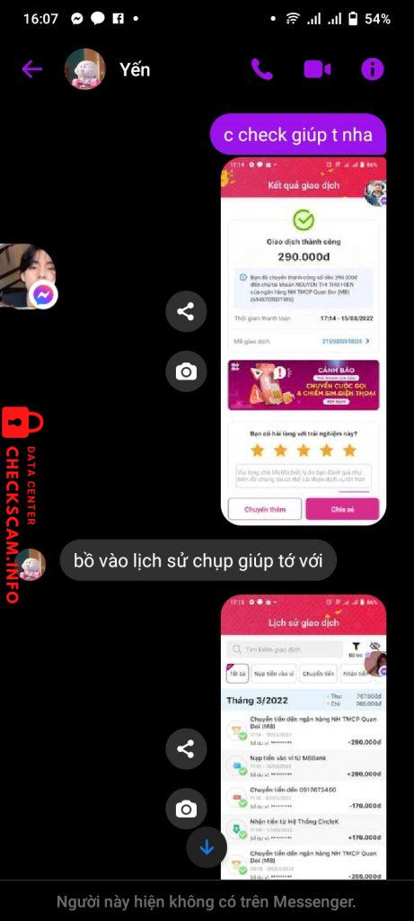 Preuves contre NGUYEN THI THU HIEN