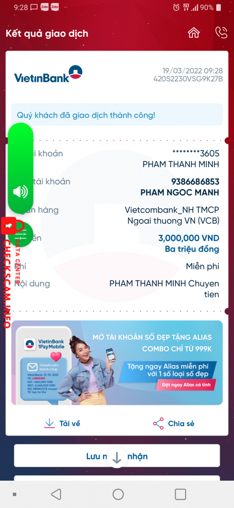 Preuves contre Pham ngoc manh
