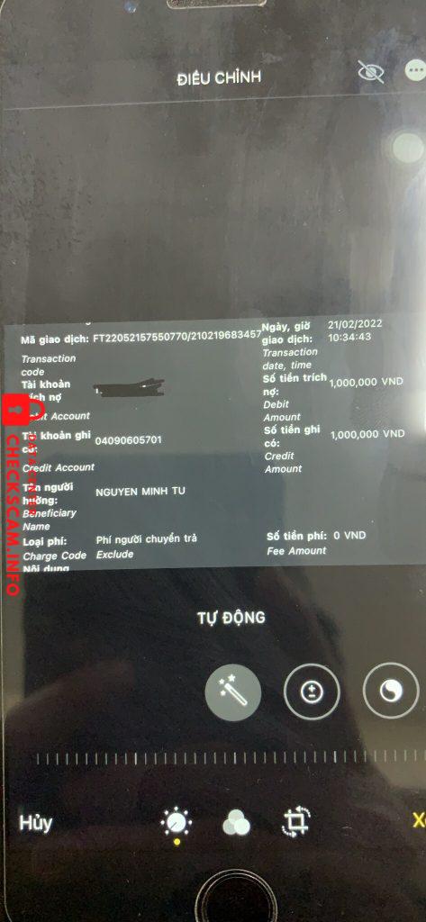 Preuves contre Nguyễn minh tú