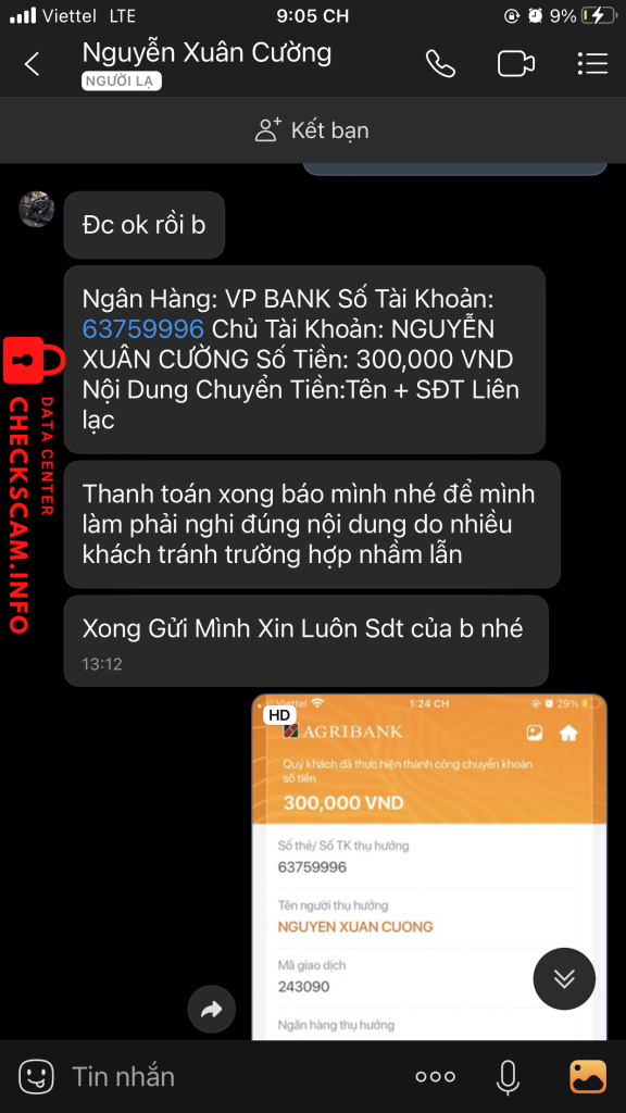Preuves contre Nguyễn Xuân cường