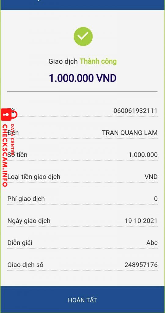 Preuves contre Trần Quang Lâm