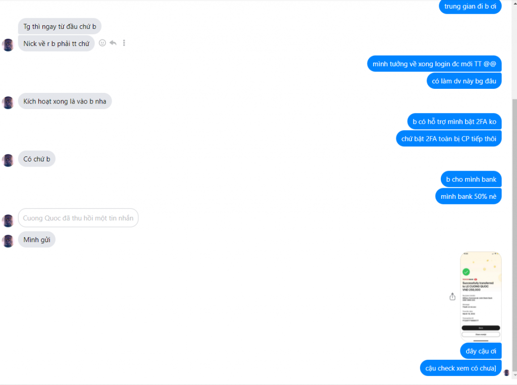 Preuves contre LE CUONG QUOC