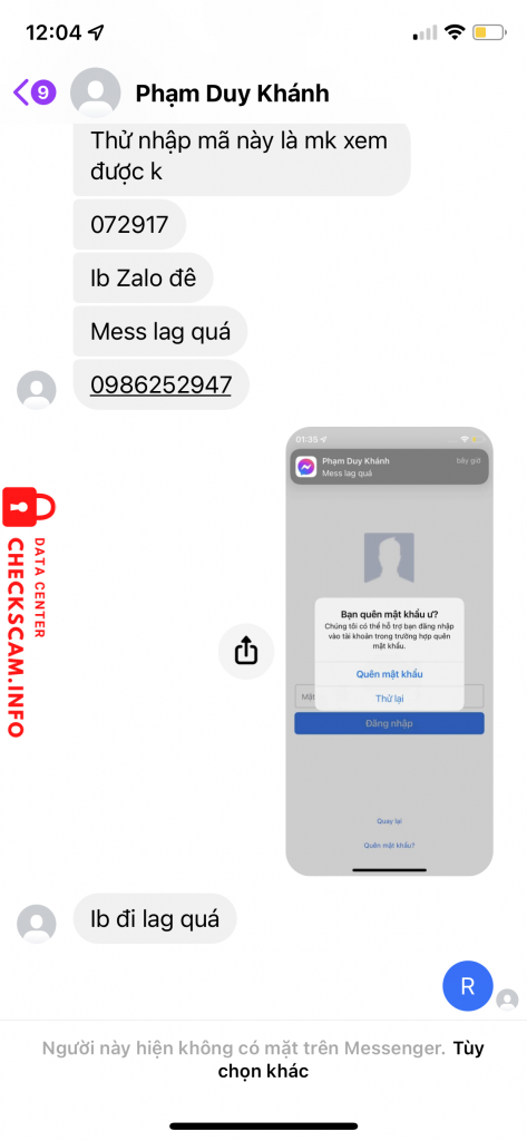 Preuves contre Phạm Duy Khánh
