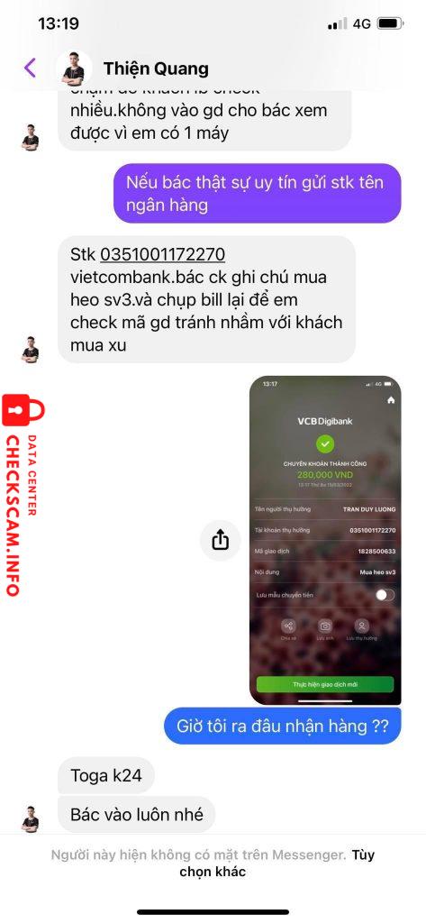 Preuves contre Trần duy lượng