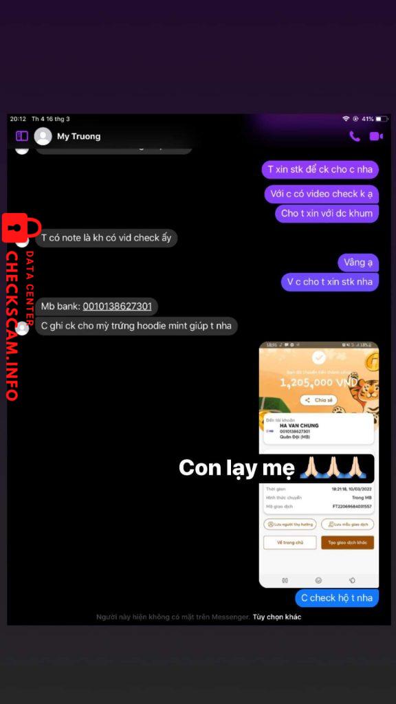 Preuves contre Ha Van Chung