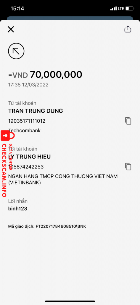 Ebidensya laban sa Ly trung Hieu