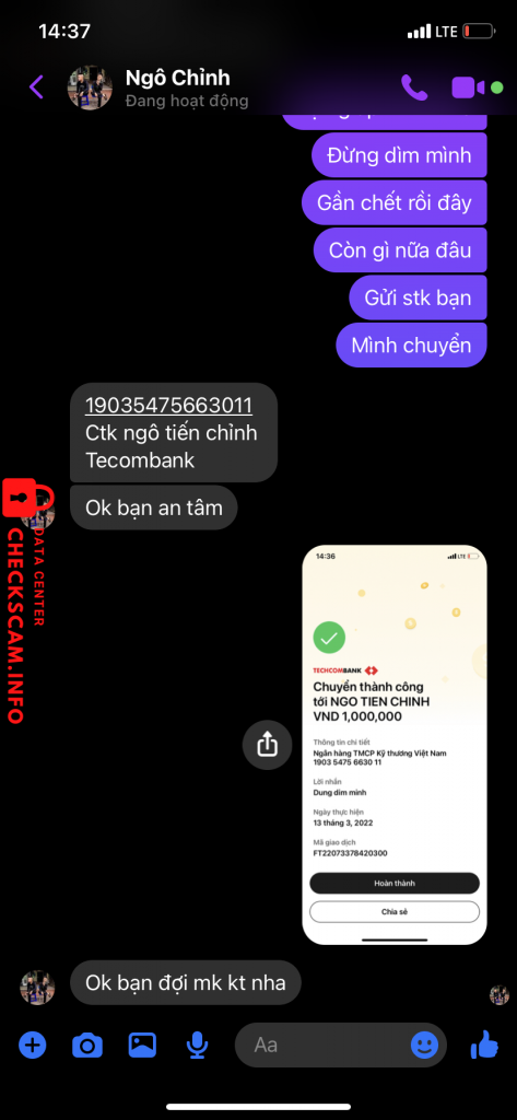Ebidensya laban sa Ngo tien Chinh