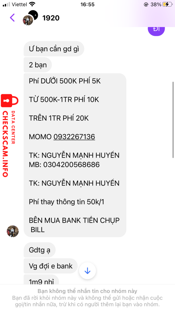 Bukti melawan Nguyễn Mạnh Huyến