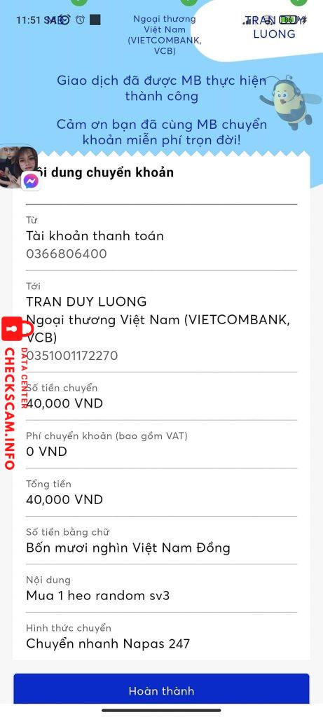 Bukti melawan Trần duy lượng