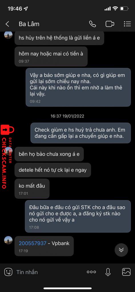 Bukti melawan CAI THANH LAM