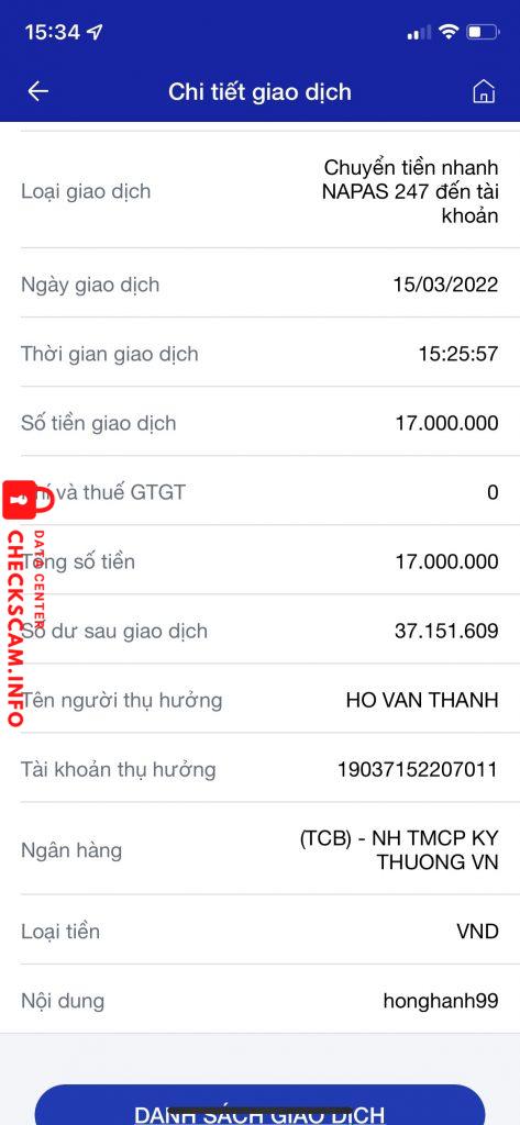 ဆန့်ကျင်သက်သေ HO VAN THANH