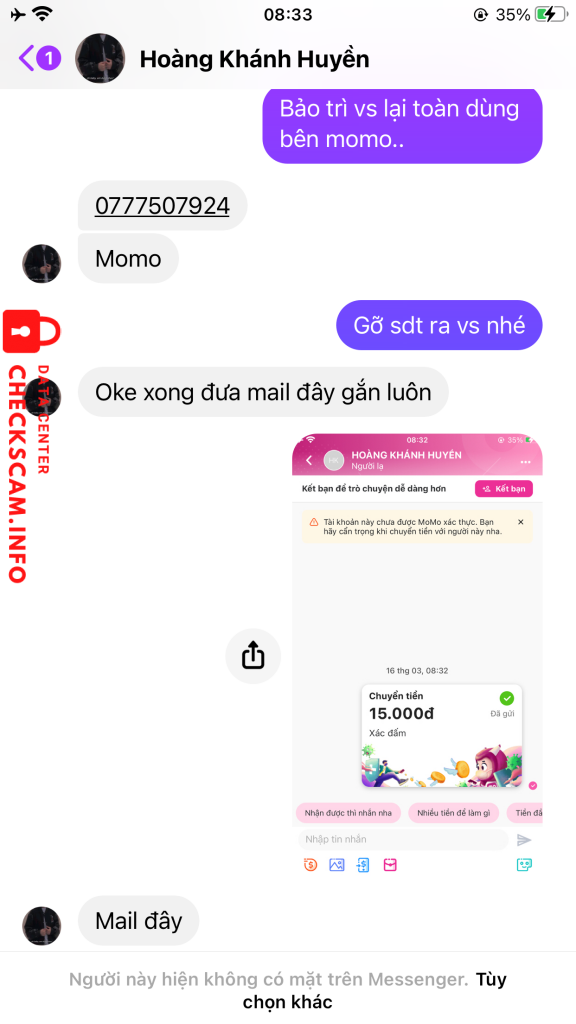 ဆန့်ကျင်သက်သေ HOÀNG KHÁNH HUYỀN