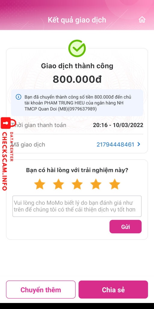 Ebidensya laban sa Phạm Trung Hiếu