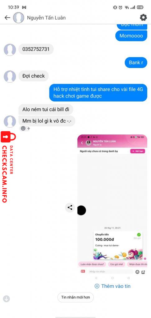 Ebidensya laban sa Nguyễn Tấn Luân