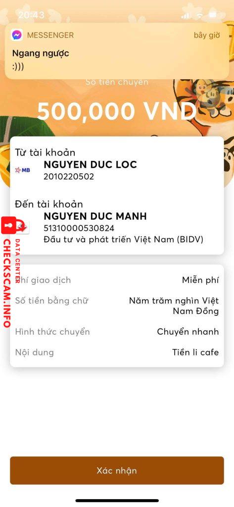 Ebidensya laban sa Nguyễn Văn Mạnh