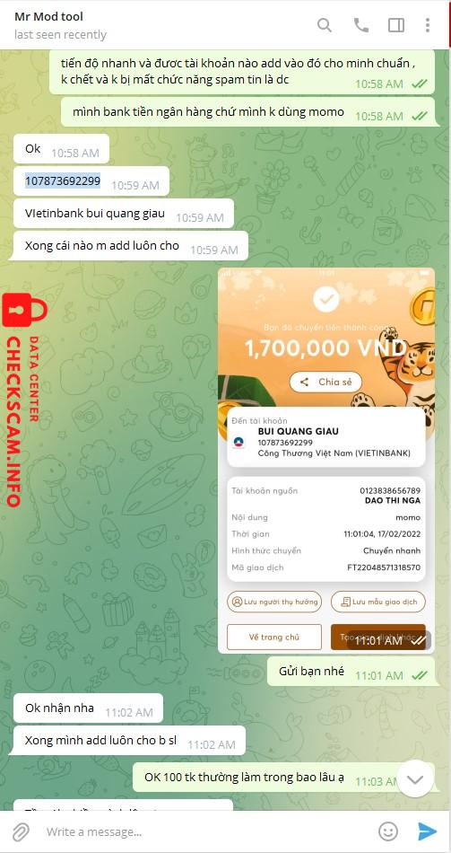 针对的证据 BUI QUANG GIAU