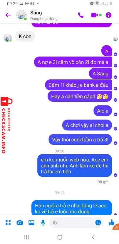 针对的证据 Nguyễn Văn Sáng