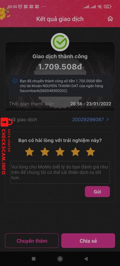 ဆန့်ကျင်သက်သေ Nguyen Thanh Dat