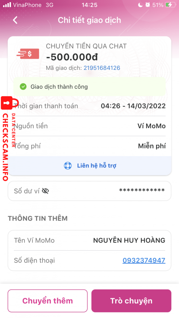 ဆန့်ကျင်သက်သေ Nguyễn Huy Hoàng
