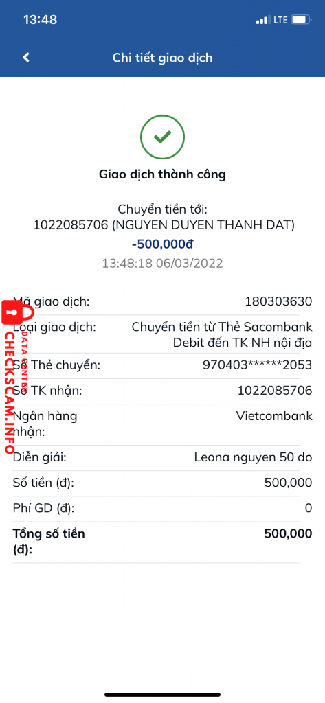 ဆန့်ကျင်သက်သေ NGUYEN DUYEN THANH DAT