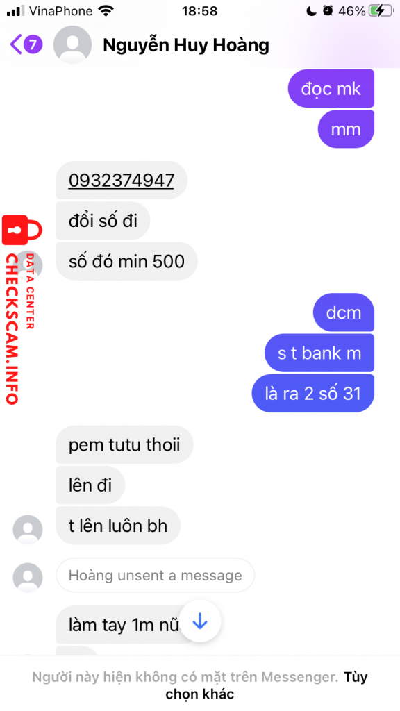 Evidence against NGUYÊN HUY HOÀNG