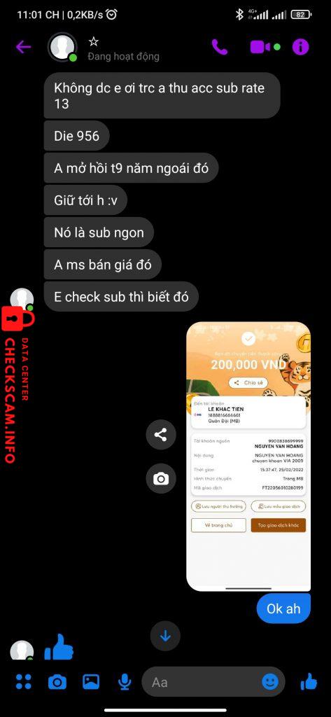 Evidence against Lê Khắc Tiến