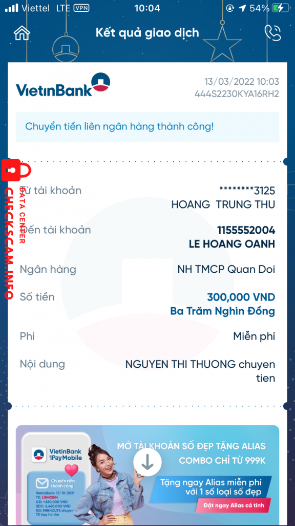 Evidence against LE HOANG ANH