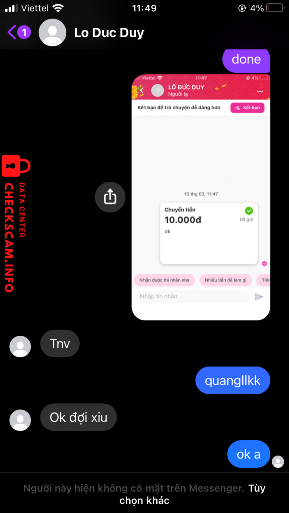 Evidence against lô đức duy