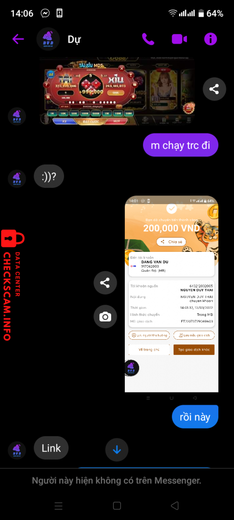 Evidence against DANG VAN DU
