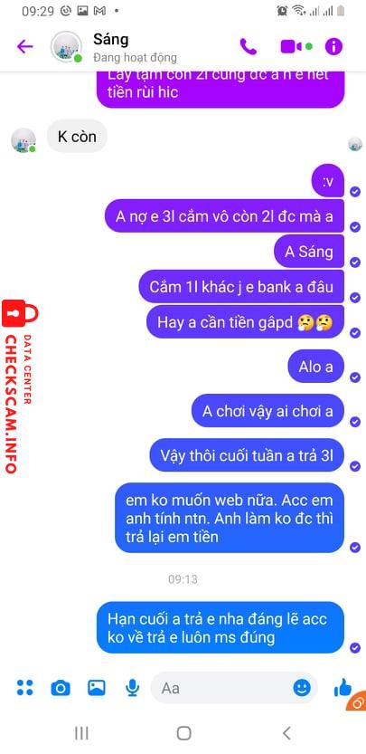 対する証拠 Nguyễn Văn Sáng