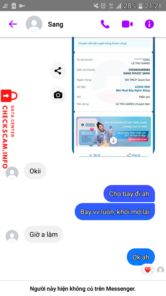 Ebidensya laban sa Đặng Phước Sang