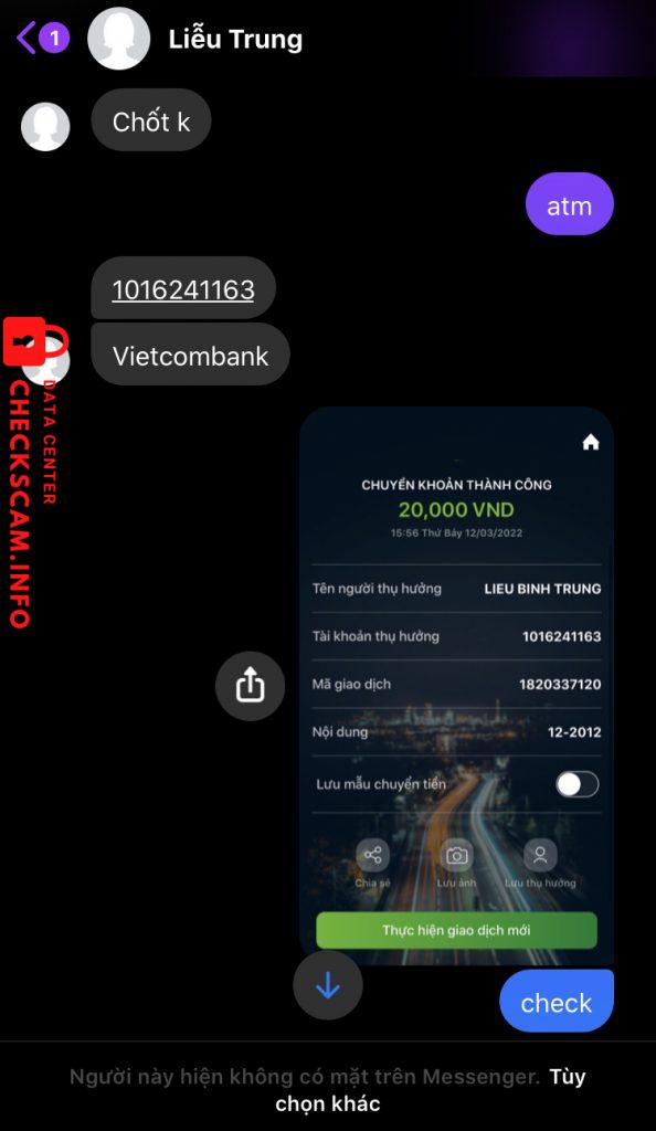 Ebidensya laban sa LIEU BINH TRUNG