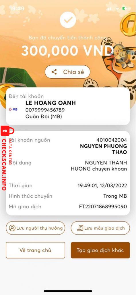 针对的证据 Le Hoang Oanh
