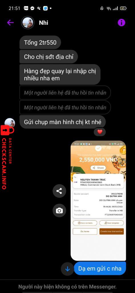 针对的证据 NGUYEN THANH TRUC