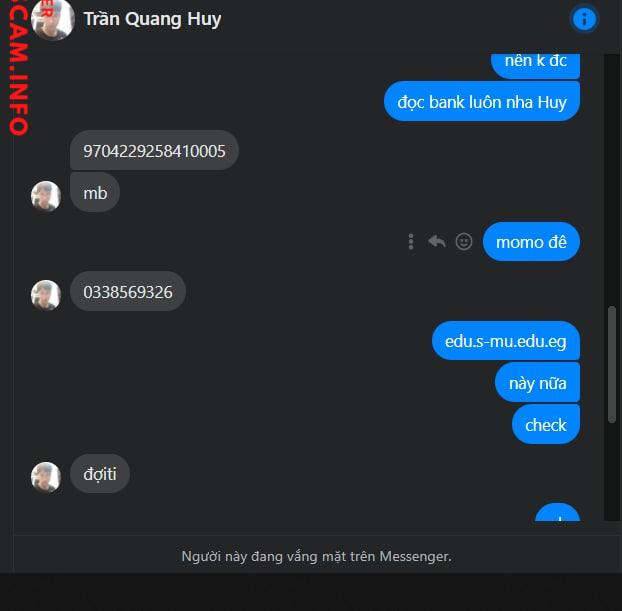 Ebidensya laban sa Trần Quang Huy