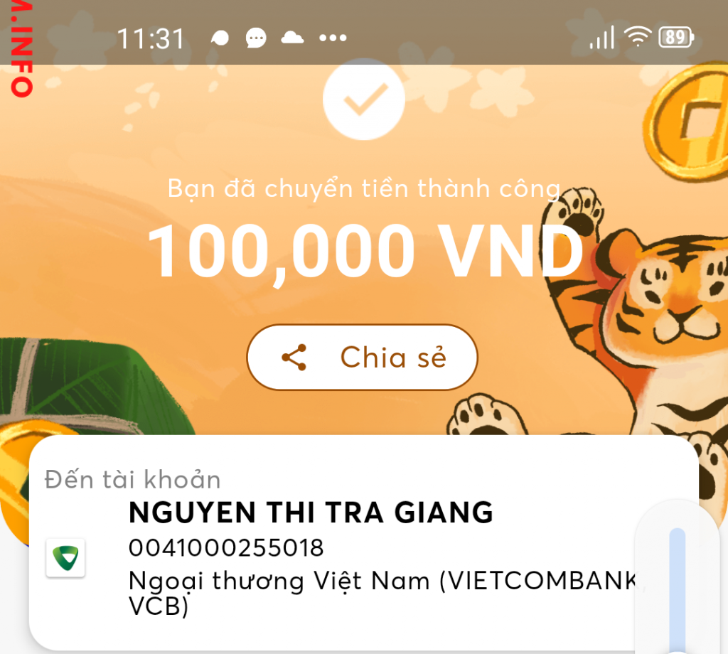 Ebidensya laban sa Nguyễn Thị Trà Giang