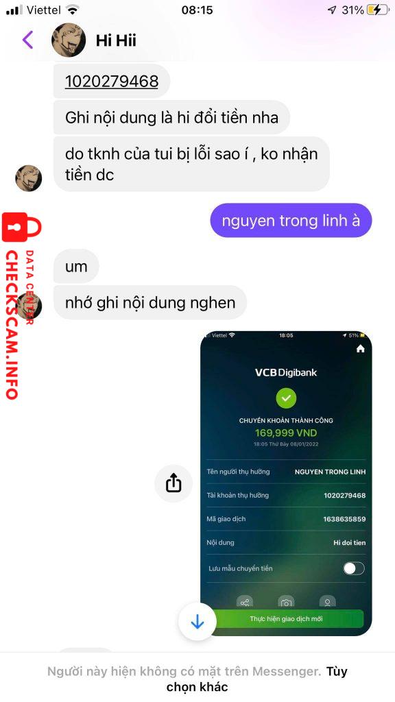 Ebidensya laban sa NGUYEN TRONG LINH