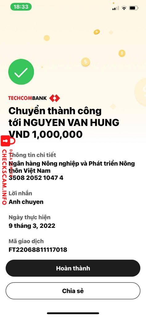 Ebidensya laban sa Nguyễn Văn Hùng