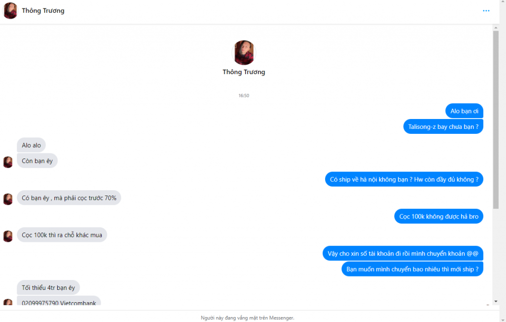 Ebidensya laban sa Trương Thông