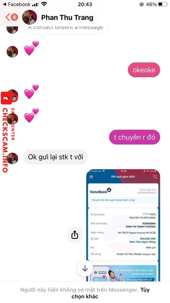 対する証拠 DINH THI THANH THUONG