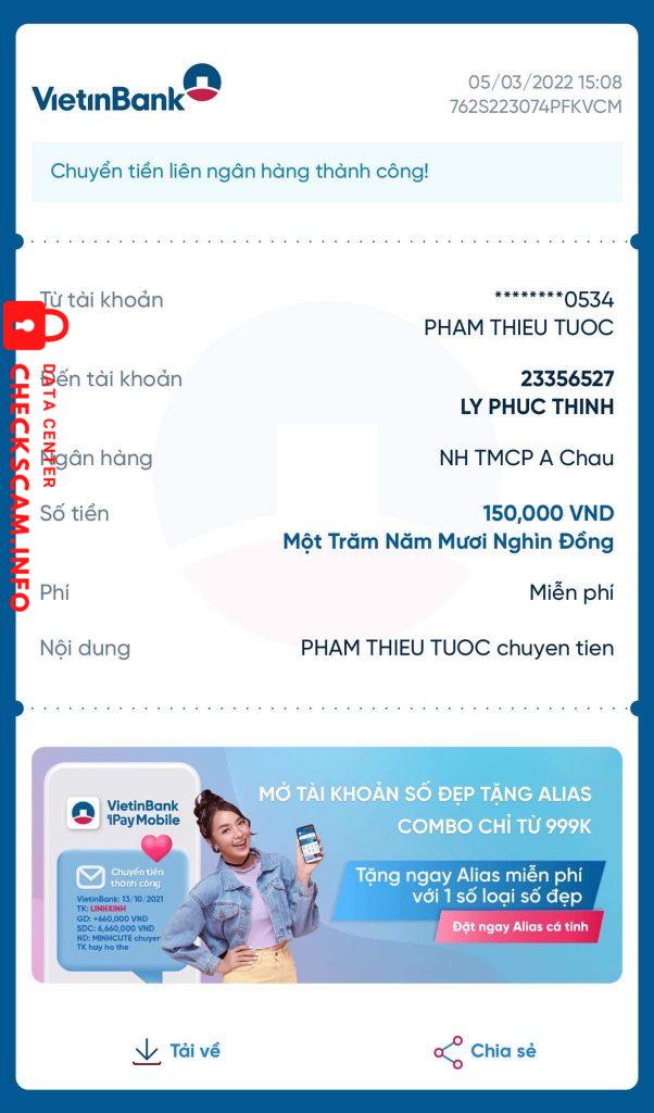 Ebidensya laban sa Ly Phuc Thinh