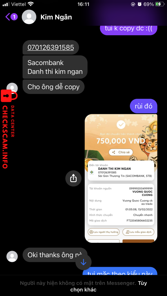 Ebidensya laban sa Danh Thi Kim Ngan