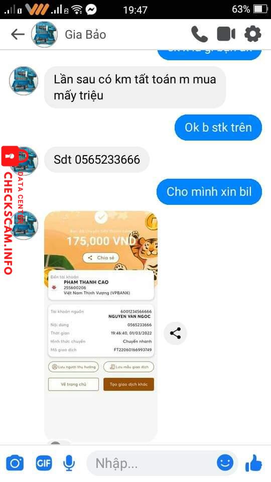 ဆန့်ကျင်သက်သေ Pham thanh cao